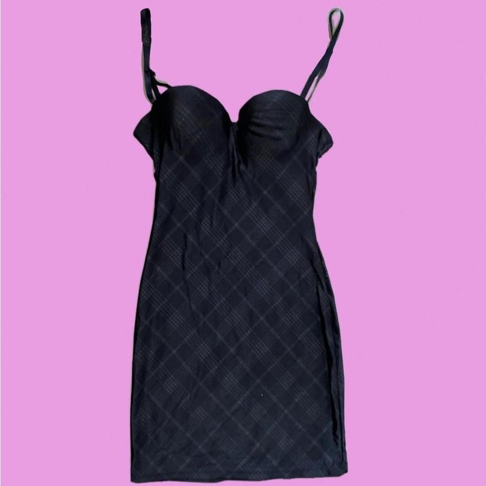 Grey plaid dress